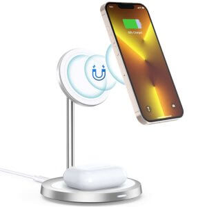 Choetech 2 in 1 Magsafe Magnetic Wireless Charging Stand for iPhone 13/12 & Airpods