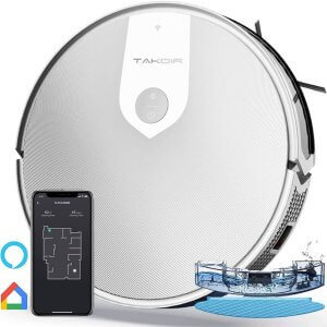 "TAKDIR" Smart Robot Vacuum and mop Cleaner, 2 in 1 Vacuuming & Mopping,3200Pa suction power,TUYA App control