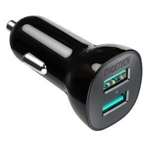 CHOETECH 30W Dual USB Port-A Fast Car Charger, C0051