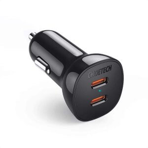 CHOETECH 36W Dual Fast Car Charger Type C Adapter for iPhone