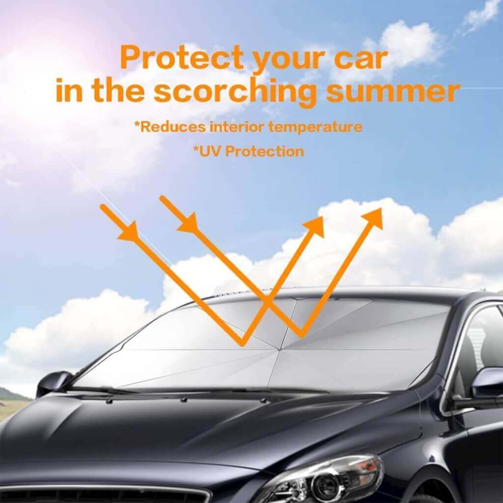 Block 99% UV to Protect Car! Windscreen Sun Shade Umbrella, Temp from 70 to  30°C