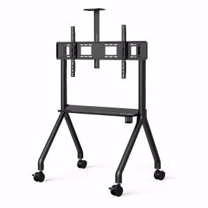 Wefone Movable TV Stand - Fits 55-86in Screens, Height Adjustable, Heavy-Duty Casters